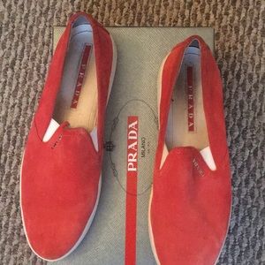 Prada suede sneakers